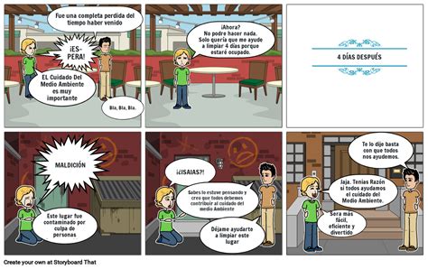 Comic Cuidado Del Medio Ambiente Prt Storyboard