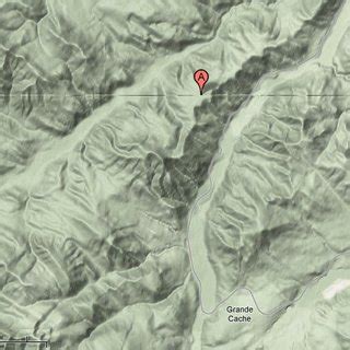 A map of the Grande Cache area in Alberta, Canada, (NAD 83 11 U 358056 ...