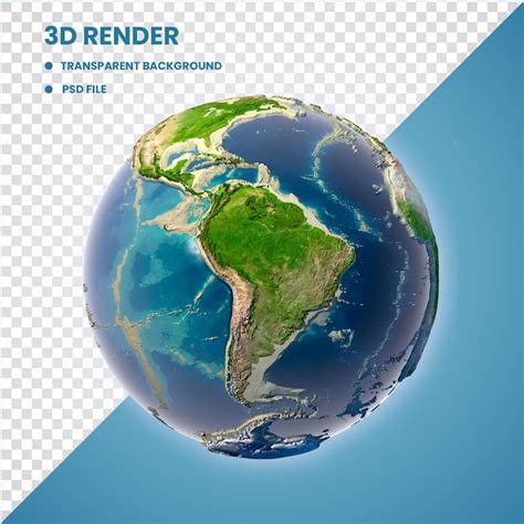 Modelo de globo terrestre 3D | PSD Premium