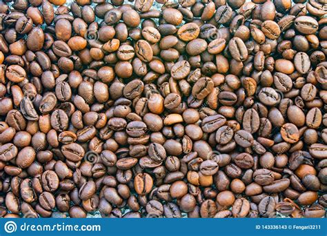 Fondo Asado Del Primer De Los Granos De Caf Del Arabica Textura Imagen