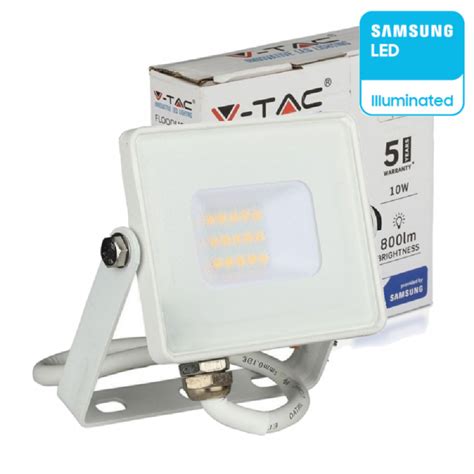 V TAC PROIETTORE LED 10W 6400K 800LM IP65 SAMSUNG BIANCO SKU 429 VT 10