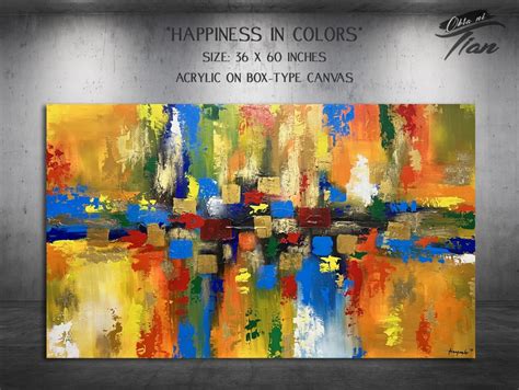 Abstract Painting "Happiness in Colors" on Carousell