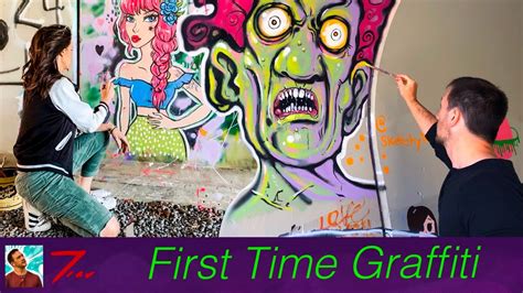 Spray Painting Graffiti Art For The First Time Youtube