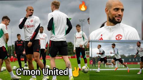 No Joke Amrabat Storms Carrington Training With Mount Varane In