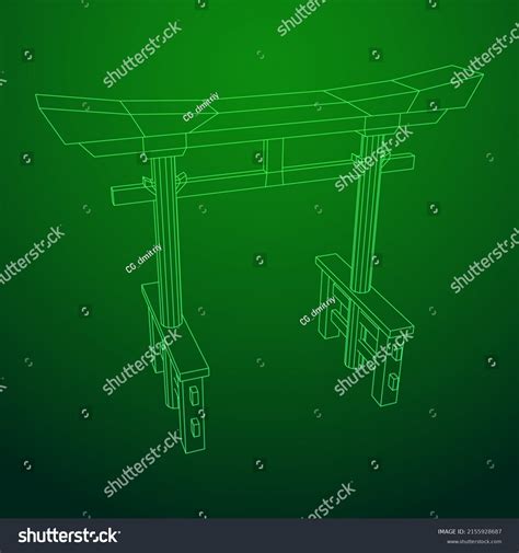 Torii Sacred Traditional Gate Symbol Japan Stock Vector (Royalty Free ...