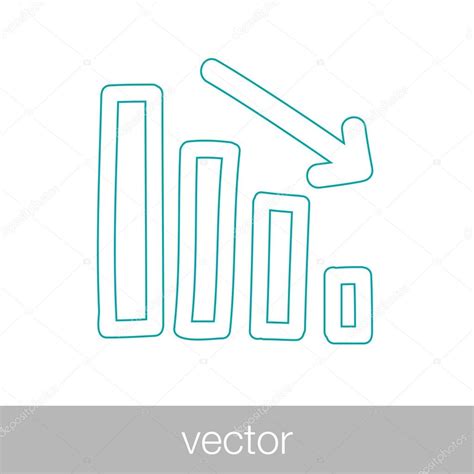 Declining Graph Icon Declining Chart Icon Stock Vector Mr Graphic