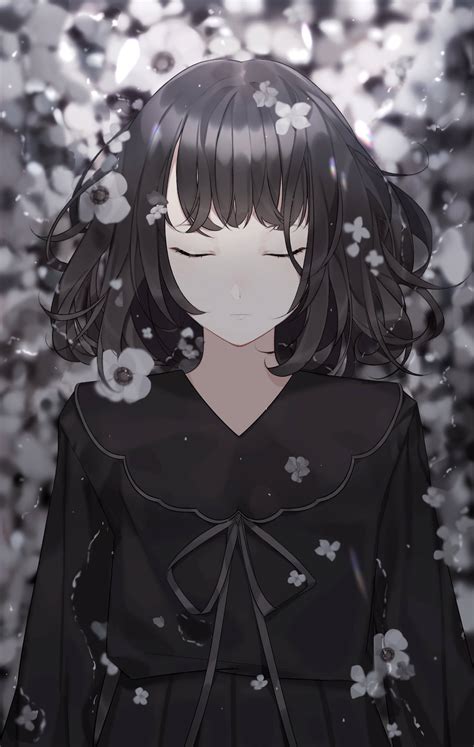 Top 999+ Sad Anime Girl Black And White Wallpaper Full HD, 4K Free to Use