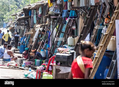 Dharavi Largest Slum In Asia With Up To 600 000 People Living In Poverty Mumbai India Stock