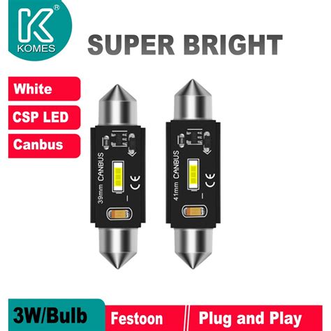 Pcs Festoon C W C W Led Bulbs Mm Mm Mm Mm Replacement For Car