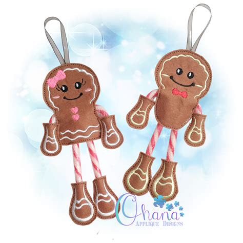 Icing Gingerbread Man Stuffie Ohana Applique Designs