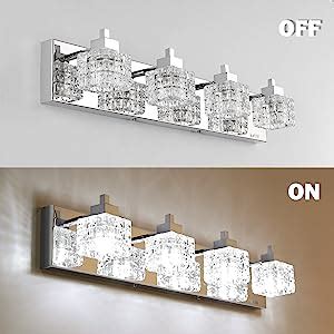 Trlife Bathroom Vanity Light Fixtures Inches Crystal Vanity Light