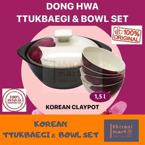 Jual KOREAN CLAYPOT HOT POT CLAYPOT BIBIMBAP KOREA BOWL PREMIUM TTUKBAEGI BOWL SET PANCI