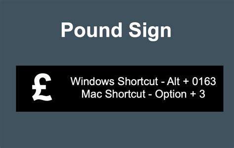 Keyboard Shortcuts for British Pound Sign – WebNots