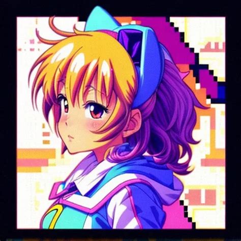 AI Art Generator: 64x64 pixel art anime behind