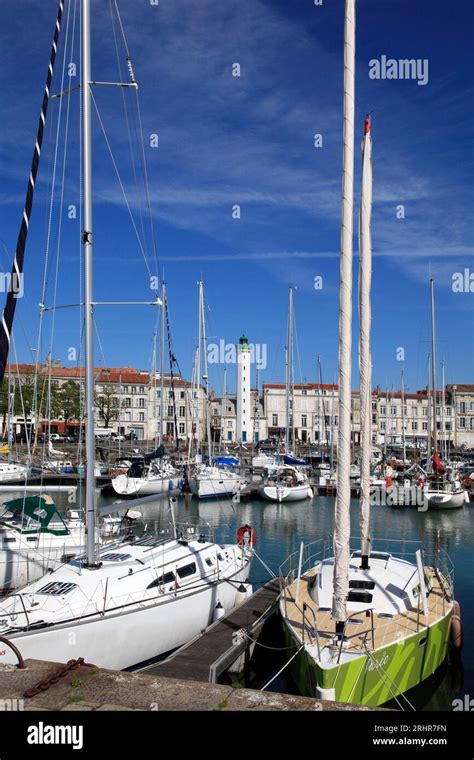 The Old Port And The Quai Valin Lighthouse La Rochelle Charente