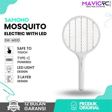 Jual Samono Sw Ms Raket Nyamuk Elektrik Led Light Mosquito