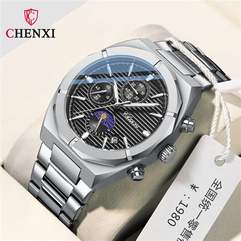 Chenxi Reloj De Pulsera Multifuncional Morninglight Para Hombre Cron