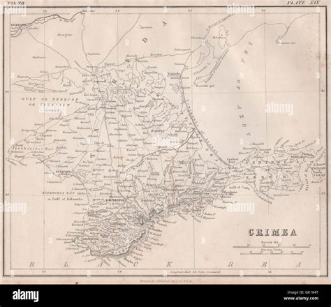 Carte De La Crimée Du Xixe Siècle Banque De Photographies Et Dimages à