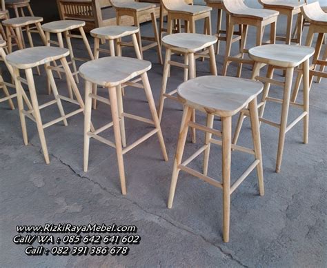 Kursi Cafe Bar Stool Tinggi Modern Rizki Raya Mebel