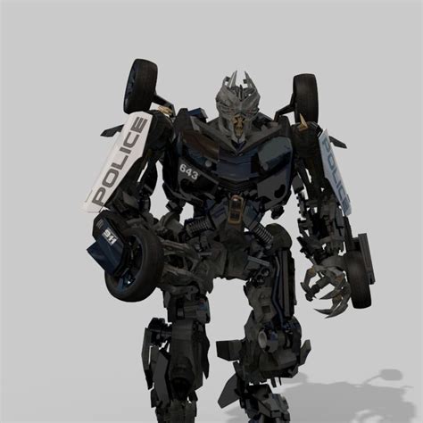 Barricade Decepticon Transformer 3d Animated Model 3d Model 60 Max Fbx Free3d