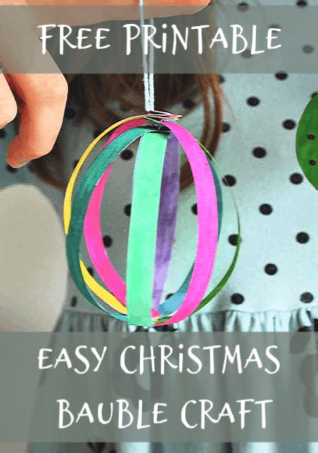 How to make a paper Christmas bauble craft with printable - NurtureStore