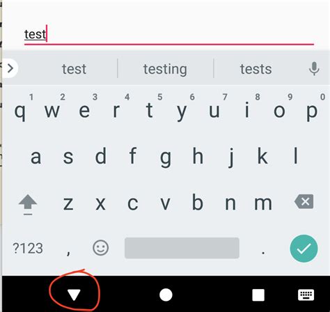 Android Whats The Keyevent For The Arrow Down Button On The Keyboard