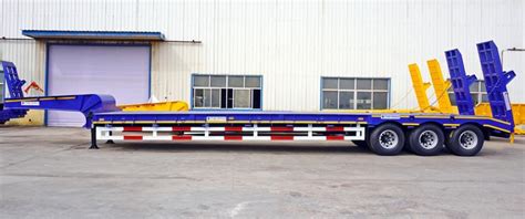 3 Axle Lowbed Trailer 60 Ton Lowbed Truck For Sale