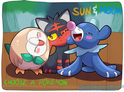 Pokemon Sun and Moon: Starters by Mgx0 on DeviantArt