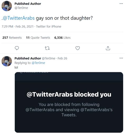 Gay Son Or Thot Daughter Twitter Arabs Mass Blocking Know Your Meme