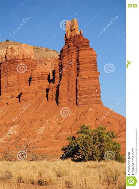 Rock Tower And Field In Utah Picture Image 6846013