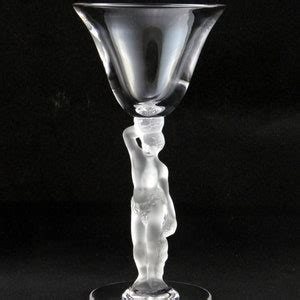 France Crystal Bacchus Frosted Male Nude Stem Cocktail Liquor Etsy