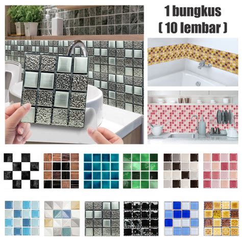 Jual Stiker Dinding Dapur Tembok Mosaic Wallpaper Sticker Kamar Mandi