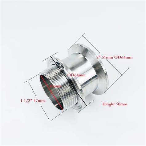 Dn Doppel Zwinge Tri Clamp X Au Engewinde Bsp Sanit R Adapter