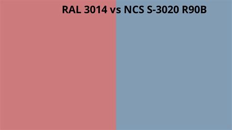 Ral 3014 Vs Ncs S 3020 R90b Ral Colour Chart Uk