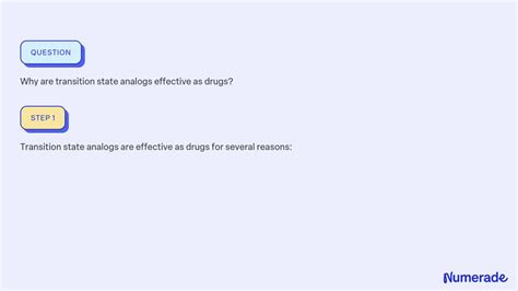 SOLVED:Why are transition state analogs effective as drugs?