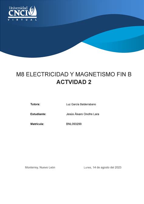 Magnetizacion Verificacion M Electricidad Y Magnetismo Fin B