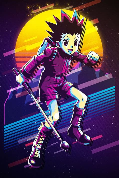 Gon Freecss Hunter X Hunter 80s Retro Poster Gonfreecss Gon