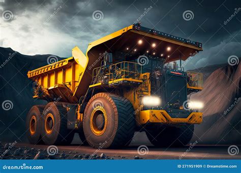 Open Pit Mine Industry Big Yellow Mining Truck For Coal Anthracite At