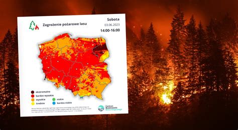 Uwaga Ekstremalnie duże zagrożenie pożarowe w lasach