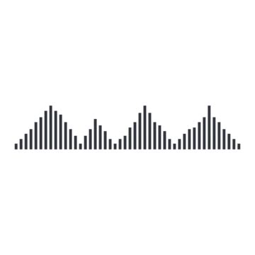 Sound Wave Vector Icon Element Red Frequency Vector, Element, Red ...