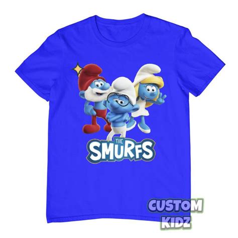 Jual Gratis Sablon Nama Baju Atasan Kaos Anak The Smurfs Shopee Indonesia