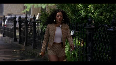 Gucci Jacket And Shorts Outfit Of LaToya Tonodeo As Diana Tejada In