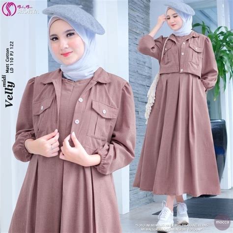 Jual Gamis Cringkel Airflow Premium Saku Terbaru Dres Kondangan Remaja