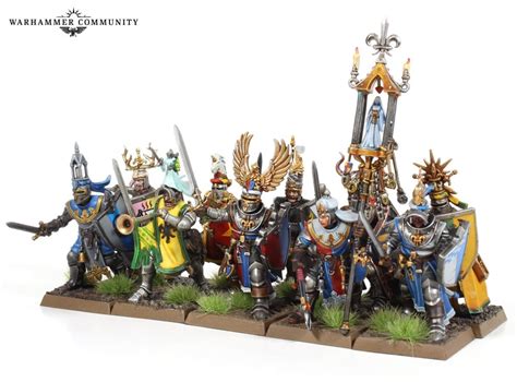 Bretonnian Knights Of The Realm On Foot Painted By Warhammer Community