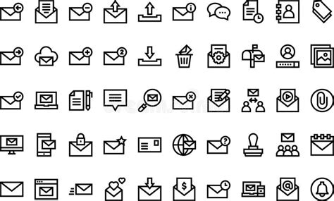 email icons high quality vector icons collection  editable stroke