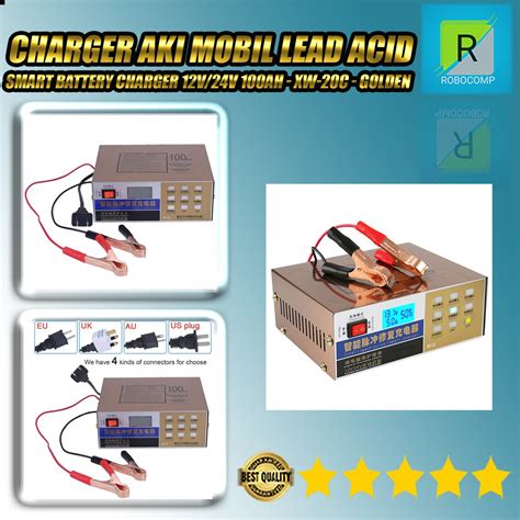 Jual Alat Charger Aki Mobil Lead Acid Smart Battery Charger 12v24v