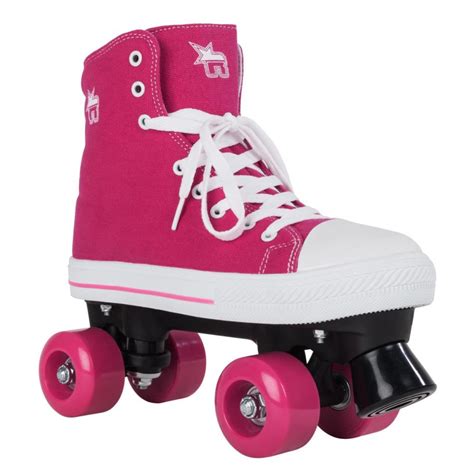 Rookie Rollerskates Canvas High Pink Rke Ska 1505 Scoot N Skates