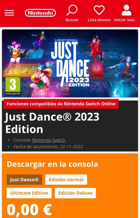 Just Dance® 2023 Edition Nintendo Switch Gratis