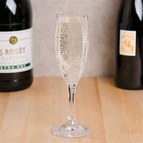 6 Oz Plastic Champagne Flutes Reusable Dishwasher Safe Plastic For