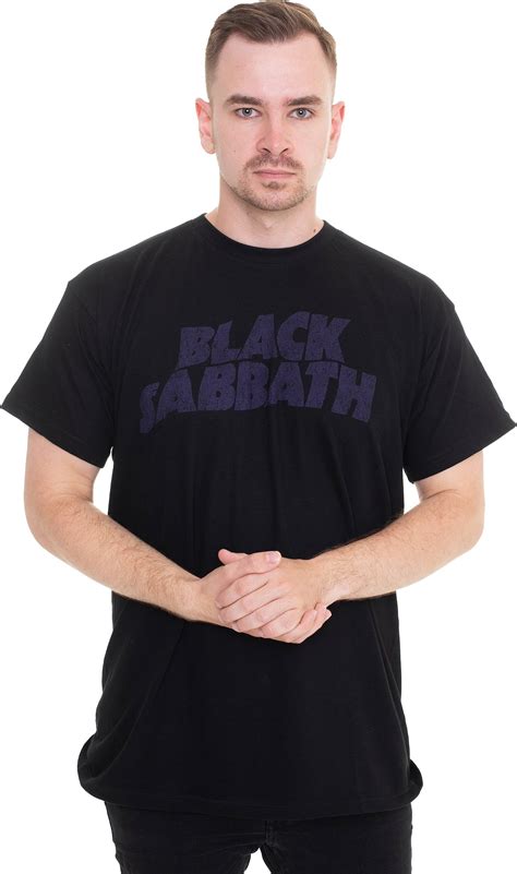 Black Sabbath Wavy Logo Vintage T Shirt Official • Pris